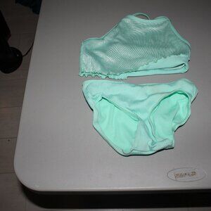 Green 2 Pcs justice Bikini Swimsuit Size 7